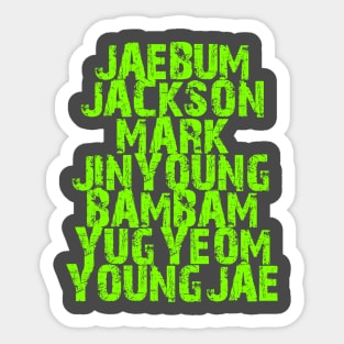 KPOP GOT7 WITH MEMBERS' NAMES Sticker